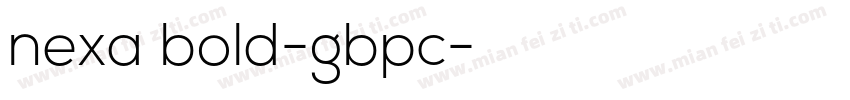 nexa bold-gbpc字体转换